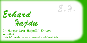 erhard hajdu business card